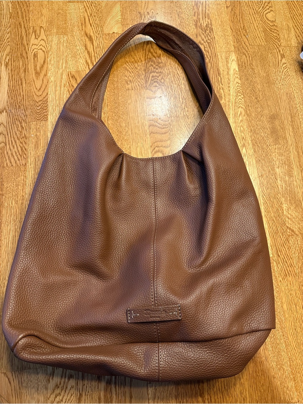 Classic Brown Leather Shoulder Hobo Bag